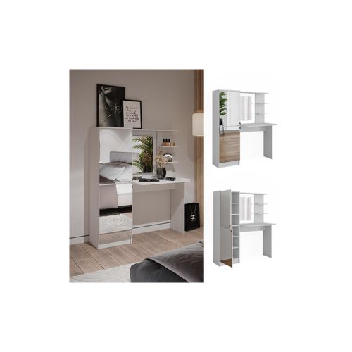 4066731451333 - - Schminktisch Jasmin Weiß 123 cm mit Spiegel 4066731451333 - - Schminktisch Jasmin Weiß 123 cm mit Spiegel