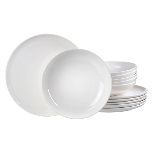 4006344411799 - Tafelservice RITZENHOFF & BREKER Geschirr-Set Skagen Geschirr-Sets Gr 12 tlg weiß Tafelservice Teller Set Speiseteller u Suppenteller 12 Teile für 6 Personen