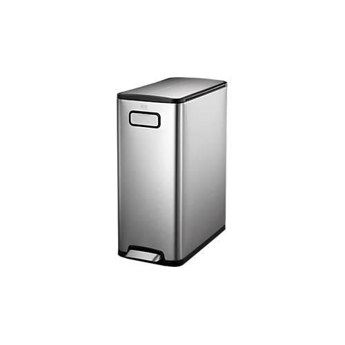 8713631712328 - EKO Treteimer Ecofly II 45 Liter Edelstahl fingerabdruckfest geräuschloser Deckel B 275 x T 532 x H 650 mm silber schwarz 8713631712328 - EKO Treteimer Ecofly II 45 Liter Edelstahl fingerabdruckfest geräuschloser Deckel B 275 x T 532 x H 650 mm silber schwarz