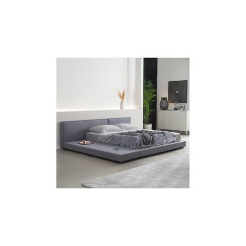 4058166293367 - HOME DELUXE - Bett mit Ablage GALAXIS Größe 140 x 200 cm Farbe Grau Bett Mit Matratze 180X200 4058166293367 - HOME DELUXE - Bett mit Ablage GALAXIS Größe 140 x 200 cm Farbe Grau Bett Mit Matratze 180X200