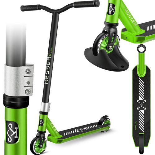 4260692717822 - KESSER® Stunt Scooter X-Limit-Pro 360° Lenkung Funscooter Stuntscooter mit Ständer ABEC 9 Kugellagern 110 mm PU Räder  Kickscooter Tretroller Cityroller Trick Roller für Kinder Erwachsene