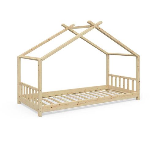 4066731030835 - Design Kinderbett Hausbett Natur Kinderhaus Holzbett 90x200 Massivholz