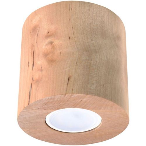 5902622429915 - Sollux - Deckenlampe Deckenleuchte orbis Natural Holz 1x GU10 ca 10x10x10 cm