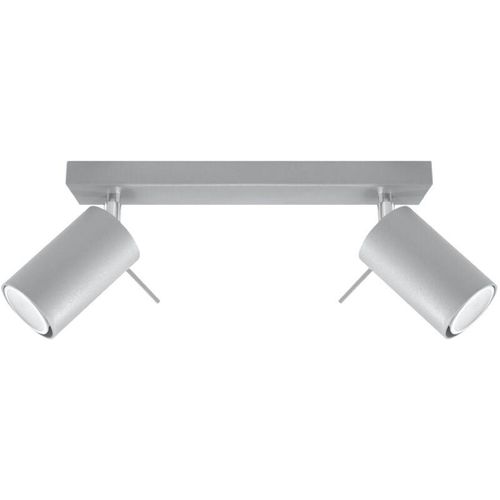 5902622429496 - Sollux - SL0450 Deckenleuchte ring 2 grau l 30 b 8 h 15 Fassung GU10 dimmbar