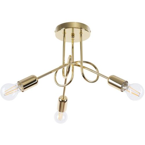 5903282776678 - SL1437 Deckenleuchte LOOP 3 E27 E27 x max15W LED Stahl gold B45cm H35cm dimmbar