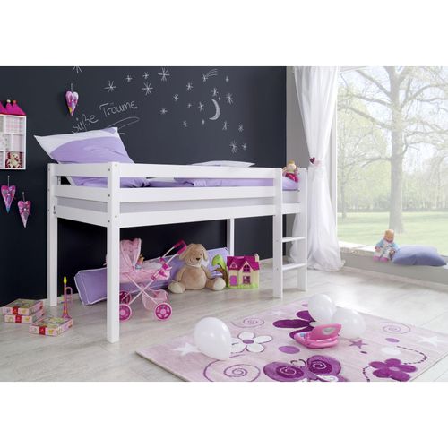4250468503353 - - Halbhohes Spielbett ALEX Buche massiv weiß lackiert 4250468503353 - - Halbhohes Spielbett ALEX Buche massiv weiß lackiert