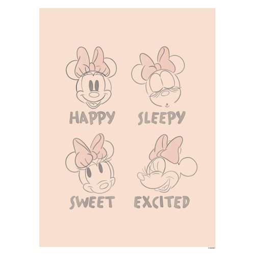 4055065196126 - Poster Minnie Pink Emotions Disney (Packung 1 St) Kinderzimmer Schlafzimmer Wohnzimmer rosa|schwarz|weiß