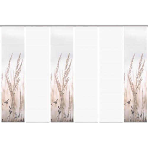 4056751415651 - Schiebegardine VISION S RELVA Gardinen beige (natur) Halbtransparente DIGITALDRUCK