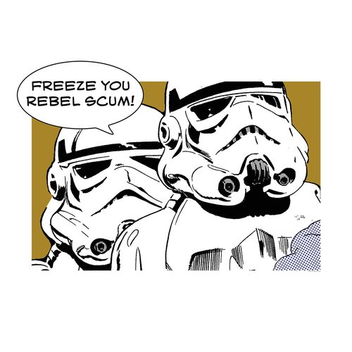 4055065163371 - Bild »Star Wars Classic Comic Quote Stormtrooper« Star Wars (1 St) Wandbild zur Dekoration im Kinderzimmer - ohne Rahmen