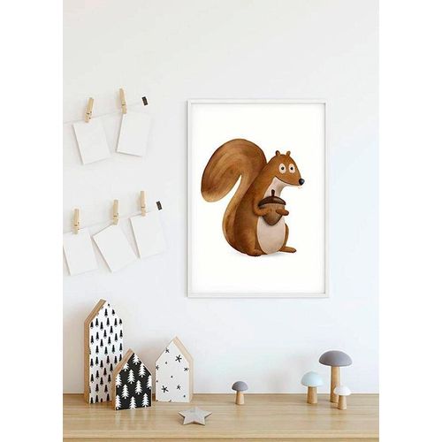 4055065154706 - KOMAR Poster Cute Animal Squirrel Bilder Kinderzimmer Schlafzimmer Wohnzimmer Gr B H 50 cm x 70 cm Tiere 1 St bunt Poster