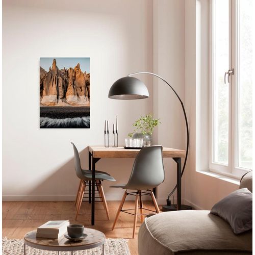 4055065031670 - Leinwandbild Keilrahmenbild - Stone Towers - Größe 40 x 60 cm Baum Berge Blumen Blätter Foto Jahreszeiten Landschaft Meer Natur Palmen Strand (Packung 1 St) 40x60 cm (Breite x Höhe) Keilrahmenbild braun|schwarz