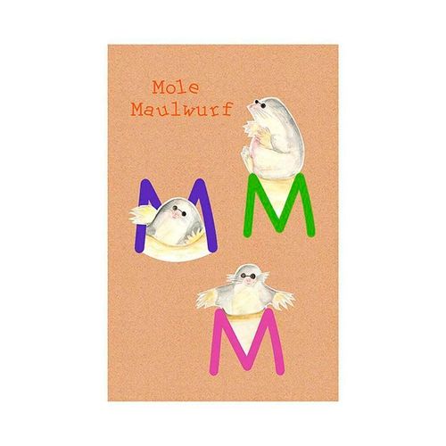 4055065155758 - KOMAR Poster ABC Animal M Bilder Kinderzimmer Schlafzimmer Wohnzimmer Gr B H 50 cm x 70 cm Buchstaben 1 St bunt Poster Bilder