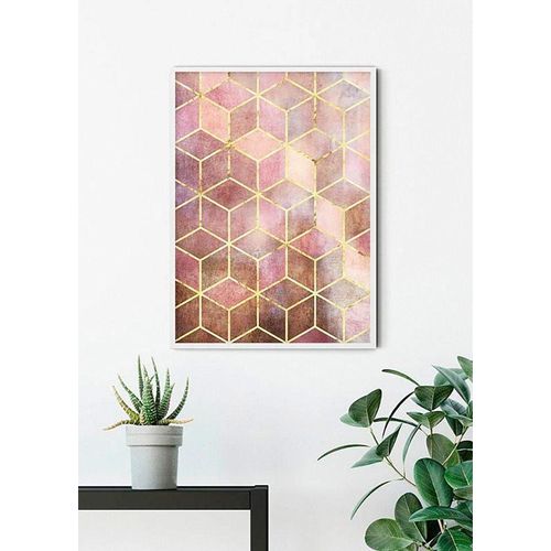 4055065152795 - KOMAR Poster Mosaik Rosso Bilder Kinderzimmer Schlafzimmer Wohnzimmer Gr B H 50 cm x 70 cm Formen-Kunst 1 St bunt Poster