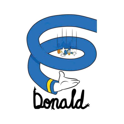 4055065160646 - KOMAR Poster Donald Duck Spiral Bilder Kinderzimmer Schlafzimmer Wohnzimmer Gr B H 50 cm x 70 cm Disney 1 St bunt Poster
