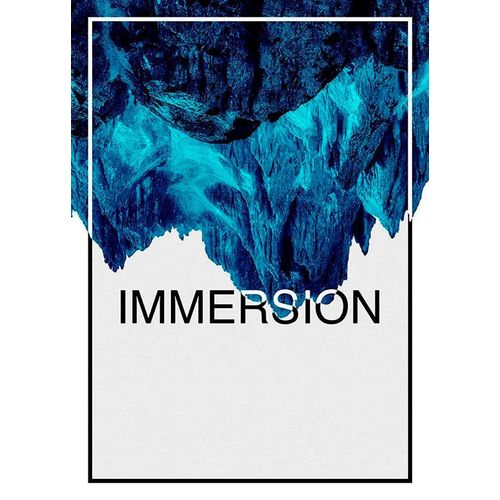 4055065153747 - KOMAR Poster Immersion Blue Bilder Kinderzimmer Schlafzimmer Wohnzimmer Gr B H 50 cm x 70 cm Abstrakt-Sprüche & Texte 1 St bunt Poster