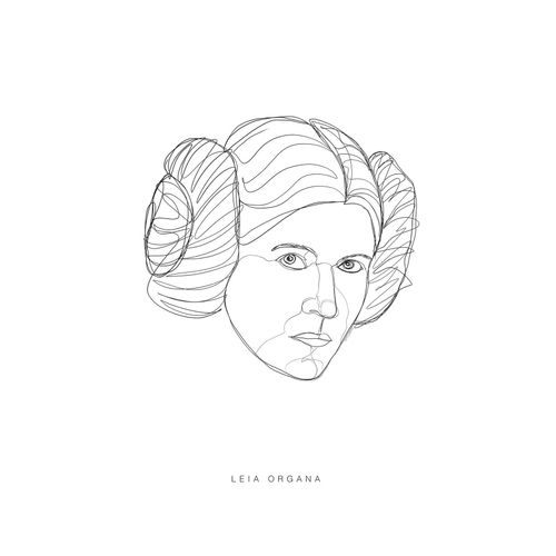 4055065162800 - KOMAR Poster Star Wars Classic Force Faces Leia Bilder Gr B H 50 cm x 70 cm Star Wars schwarz-weiß (schwarz weiß) Poster Bilder