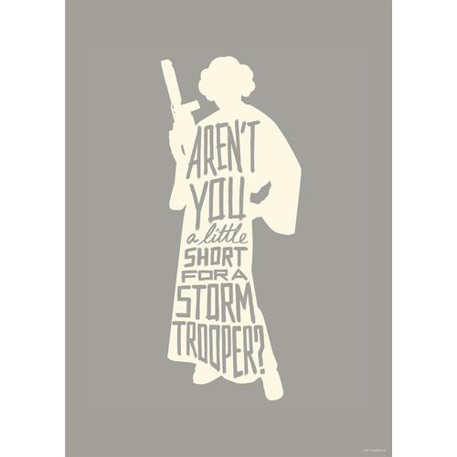 4055065190674 - KOMAR Wandbild Star Wars Silhouette Quotes Leia Bilder Kinderzimmer Schlafzimmer Wohnzimmer Gr B H 50 cm x 70 cm Kunstdruck-Bild-Poster-Wandbild 1 St bunt Kunstdrucke