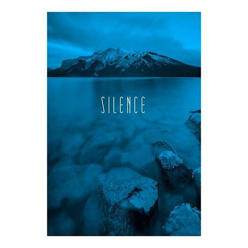 4055065154881 - KOMAR Poster Word Lake Silence Blue Bilder Kinderzimmer Schlafzimmer Wohnzimmer Gr B H 50 cm x 70 cm Natur 1 St bunt Poster