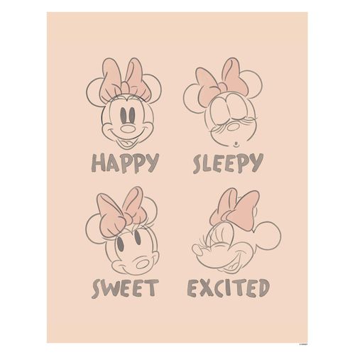 4055065196133 - Poster Minnie Pink Emotions Disney (Packung 1 St) Kinderzimmer Schlafzimmer Wohnzimmer rosa|schwarz|weiß