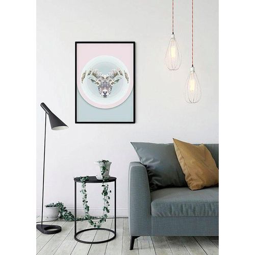 4055065152726 - KOMAR Poster Capricorn Bilder Kinderzimmer Schlafzimmer Wohnzimmer Gr B H 50 cm x 70 cm Tiere 1 St bunt Poster