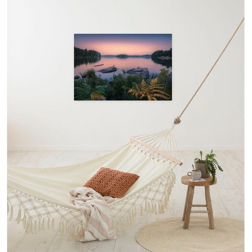4055065032080 - Leinwandbild KOMAR Swedish Blues Bilder Gr B H T 90 cm x 60 cm x 2 cm Landschaftsaufnahme Baum-Blätter-Natur-Berge-Blumen-Foto-Jahreszeiten-Landschaft-Meer-Strand-Palmen Querformat 1 St bunt Leinwandbilder 90x60 cm (Breite x Höhe) Keilrahmenbild