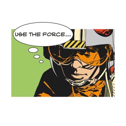 4055065163319 - Bild »Star Wars Classic Comic Quote Luke« Star Wars (1 St) Wandbild zur Dekoration im Kinderzimmer - ohne Rahmen