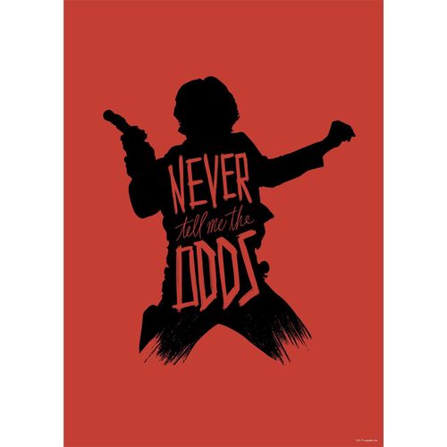 4055065190735 - KOMAR Wandbild Star Wars Silhouette Quotes Han Solo Bilder Kinderzimmer Schlafzimmer Wohnzimmer Gr B H 50 cm x 70 cm Kunstdruck-Bild-Poster-Wandbild 1 St bunt Kunstdrucke