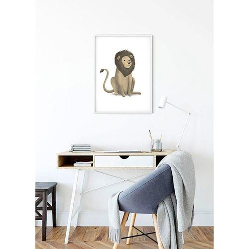 4055065154645 - KOMAR Poster Cute Animal Lion Bilder Kinderzimmer Schlafzimmer Wohnzimmer Gr B H 50 cm x 70 cm Tiere 1 St bunt Poster