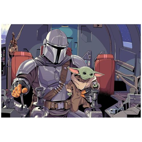 4055065190124 - Bild »Mandalorian The Child Cockpit« Disney-Star Wars (1 St) Wandbild zur Dekoration im Kinderzimmer - ohne Rahmen