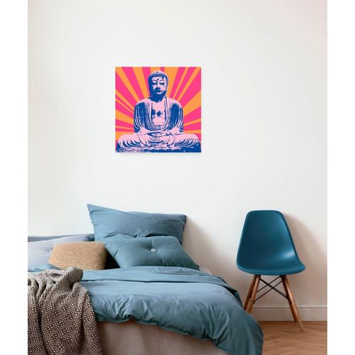 4055065030765 - Wandbild KOMAR Hippie Buddha Bilder Gr Ø 1 St bunt Kunstdrucke Keilrahmenbild - Hippie Buddha Größe 40 x cm