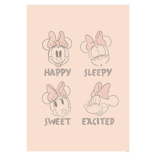 4055065196140 - Poster Minnie Pink Emotions Disney (Packung 1 St) Kinderzimmer Schlafzimmer Wohnzimmer rosa|schwarz|weiß