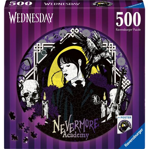 4005556175734 - Ravensburger Puzzle 17573 - Nevermore Academy - 500 Teile Wednesday Rundpuzzle für Erwachsene und Kinder ab 14 Jahren 4005556175734 - Ravensburger Puzzle 17573 - Nevermore Academy - 500 Teile Wednesday Rundpuzzle für Erwachsene und Kinder ab 14 Jahren