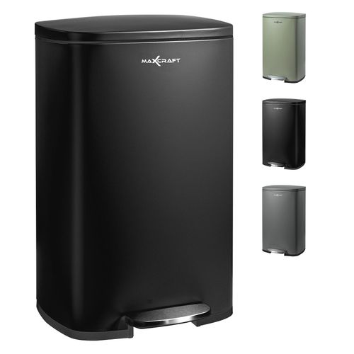 4260595755266 - Mülleimer Treteimer mit Soft Close Deckel - 50 Liter in Schwarz - Maxcraft 4260595755266 - Mülleimer Treteimer mit Soft Close Deckel - 50 Liter in Schwarz - Maxcraft