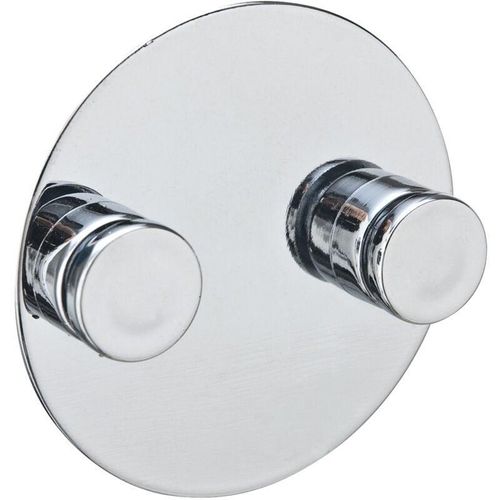 4008838197431 - Turbo-Loc® Doppel Adapter duo chrom Klebe Pad Bad wc ohne bohren ø 6 cm - silber glänzend - Wenko