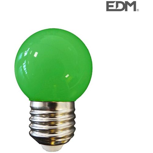 8425998354423 - E3 35442 Bombilla Esferica Led E27 15W 80Lm Luz Verde Ø43X7Cm EDM