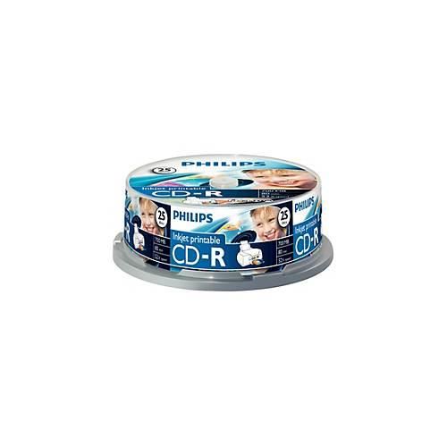 8710895892377 - CR7D5JB25 - 25 x CD-R - 700 MB (80 Min) 52x - mit Tintenstrahldrucker bedruckbare OberflÃ¤che - Spindel