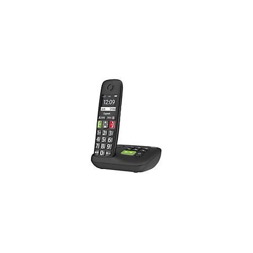 4250366856049 - E290A DECT GAP Schnurloses Telefon analog für Hörgeräte kompatibel Anrufbeantworter Freisprechen Babyphone Schwarz