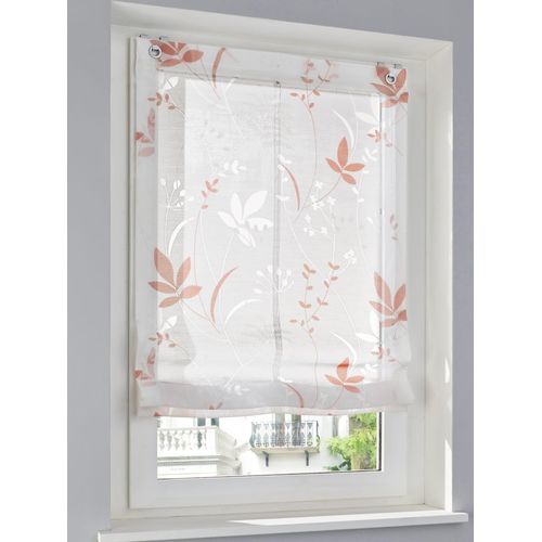 4016478982560 - Raffrollo HEINE HOME Gr 1 rosa (weiß rosé) B45cm H140cm Raffrollos