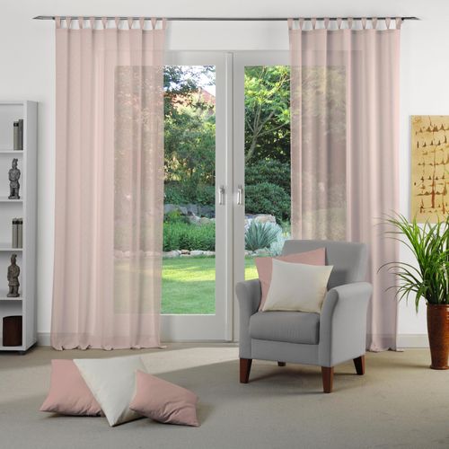 4004567221973 - Vorhang WIRTH Sunday Gr 1 rosa B142cm H145cm Jacquard Baumwolle Polyester Gardinen 4004567221973 - Vorhang WIRTH Sunday Gr 1 rosa B142cm H145cm Jacquard Baumwolle Polyester Gardinen