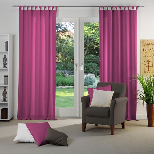 4004567421465 - Vorhang WIRTH Dim out pink Gardinen 275cm Schlaufen 142cm Polyester nach Maß B142cm H275cm 4004567421465 - Vorhang WIRTH Dim out pink Gardinen 275cm Schlaufen 142cm Polyester nach Maß B142cm H275cm