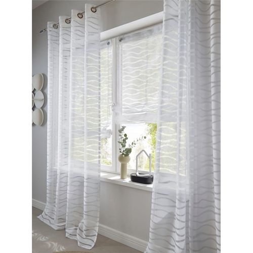 4016478034245 - Raffrollo HEINE HOME Raffrollos Gr 140 cm Ösen 45 cm weiß Raffrollos halbtransparent 4016478034245 - Raffrollo HEINE HOME Raffrollos Gr 140 cm Ösen 45 cm weiß Raffrollos halbtransparent