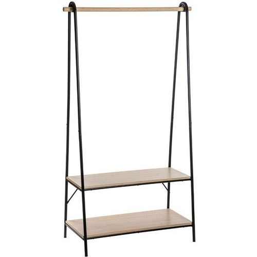 3560238333037 - 5five - Kleiderbügel mit Kleidung freistehend mit zwei Regalen garment rack jano