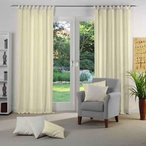 4004567121808 - Vorhang WIRTH LANGWASSER Gr 1 beige B135cm H145cm Jacquard Polyacryl Polyester Gardinen