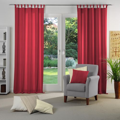 4004567122065 - Vorhang WIRTH LANGWASSER Gr 1 rot Gardinen 145cm Schlaufen 135cm Polyacryl Polyester B135cm H145cm