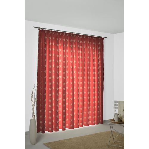 4004567158552 - Vorhang WIRTH FELINO Gardinen Gr 145 cm Kräuselband 132 cm rot Kräuselband Gardine