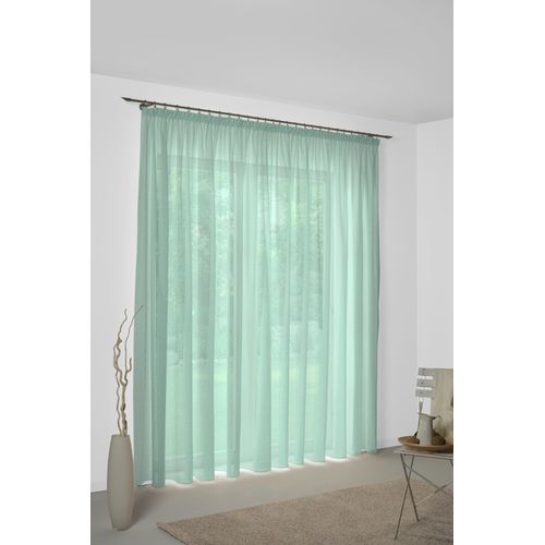 4004567221171 - Vorhang WIRTH Sunday Gardinen Gr 145 cm Kräuselband 142 cm grün (mint) Kräuselband Gardine