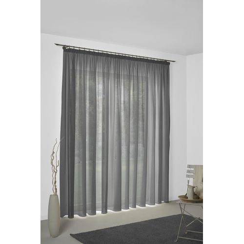 4004567321390 - Vorhang WIRTH Sunday Gardinen Gr 145 cm Multifunktionsband 142 cm grau (dunkelgrau) Esszimmergardinen