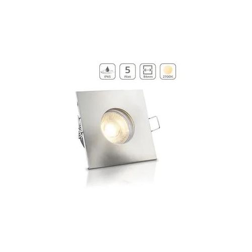 4063592023648 - Einbauspot IP65 eckig - Farbe Edelstahl - LED Leuchtmittel GU10 5W neutralwei 4063592023648 - Einbauspot IP65 eckig - Farbe Edelstahl - LED Leuchtmittel GU10 5W neutralwei