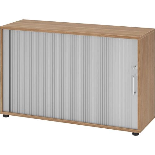 4032062186688 - eurokraft pro Rollladenschrank Höhe 748 mm je 1 Fachboden Nussbaum