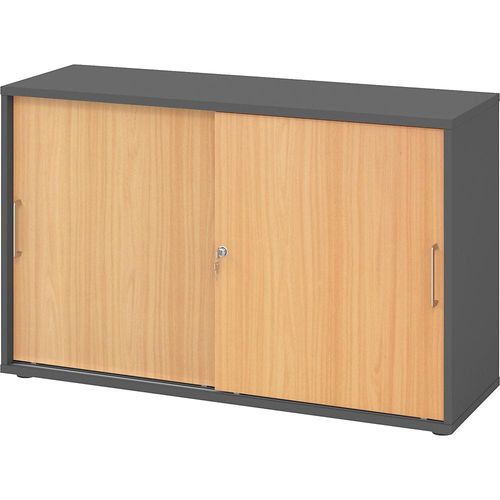 4032062319222 - Schiebetürenschrank Haziender V1753S G 6 BS buche grafit 2 Fachböden 1200 x 400 x 1100 cm